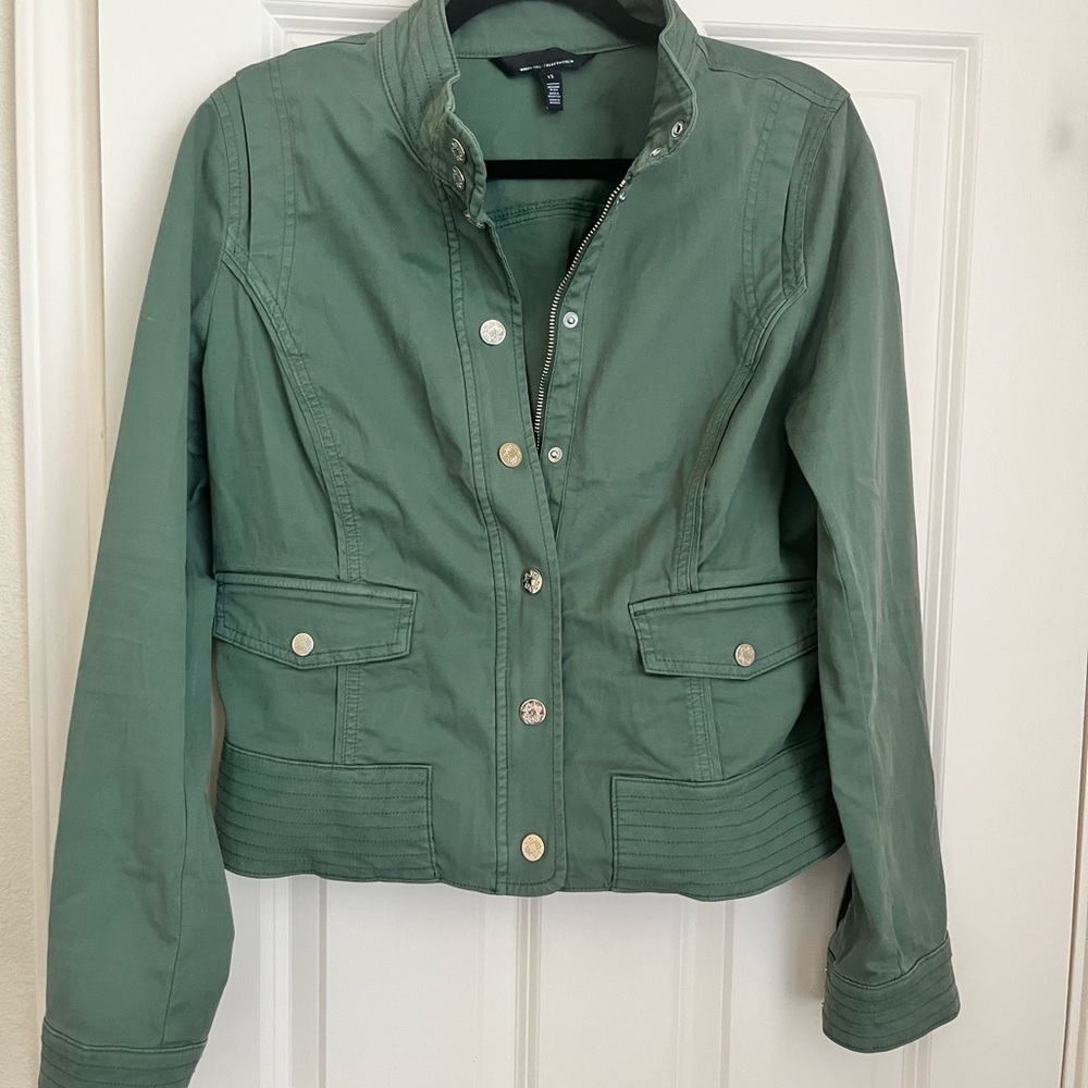 White House Black Market Olive Utility Jacket